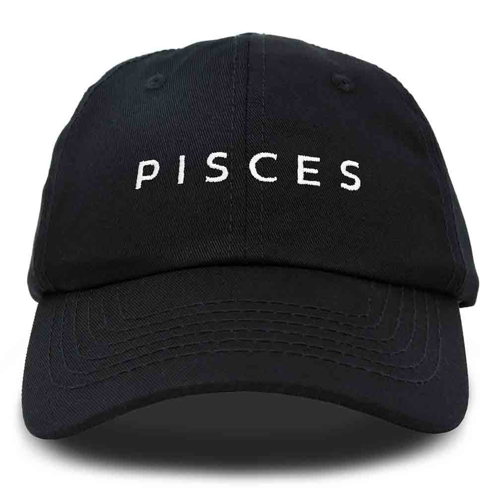 Dalix Pisces Dad Hat Embroidered Zodiac Astrology Cotton Baseball Cap in Beige