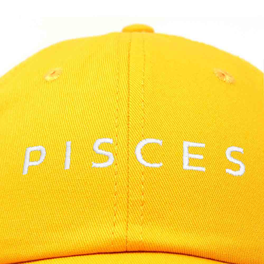 Dalix Pisces Dad Hat Embroidered Zodiac Astrology Cotton Baseball Cap in Teal