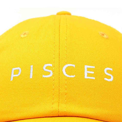Dalix Pisces Dad Hat Embroidered Zodiac Astrology Cotton Baseball Cap in Teal