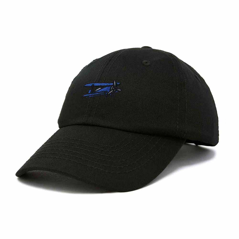 Dalix Propeller Plane Embroidered Cap Cotton Baseball Hat Airplane Men in Black