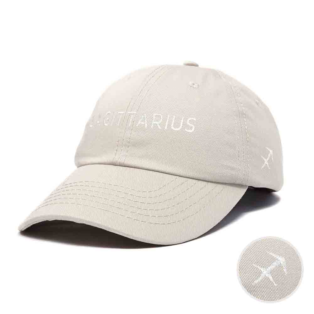 Dalix Sagittarius Dad Hat Embroidered Zodiac Astrology Cotton Baseball Cap in Light Blue