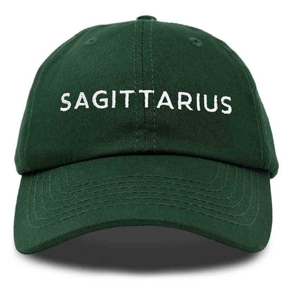 Dalix Sagittarius Dad Hat Embroidered Zodiac Astrology Cotton Baseball Cap in Yellow