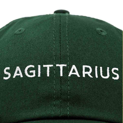 Dalix Sagittarius Dad Hat Embroidered Zodiac Astrology Cotton Baseball Cap in Navy Blue