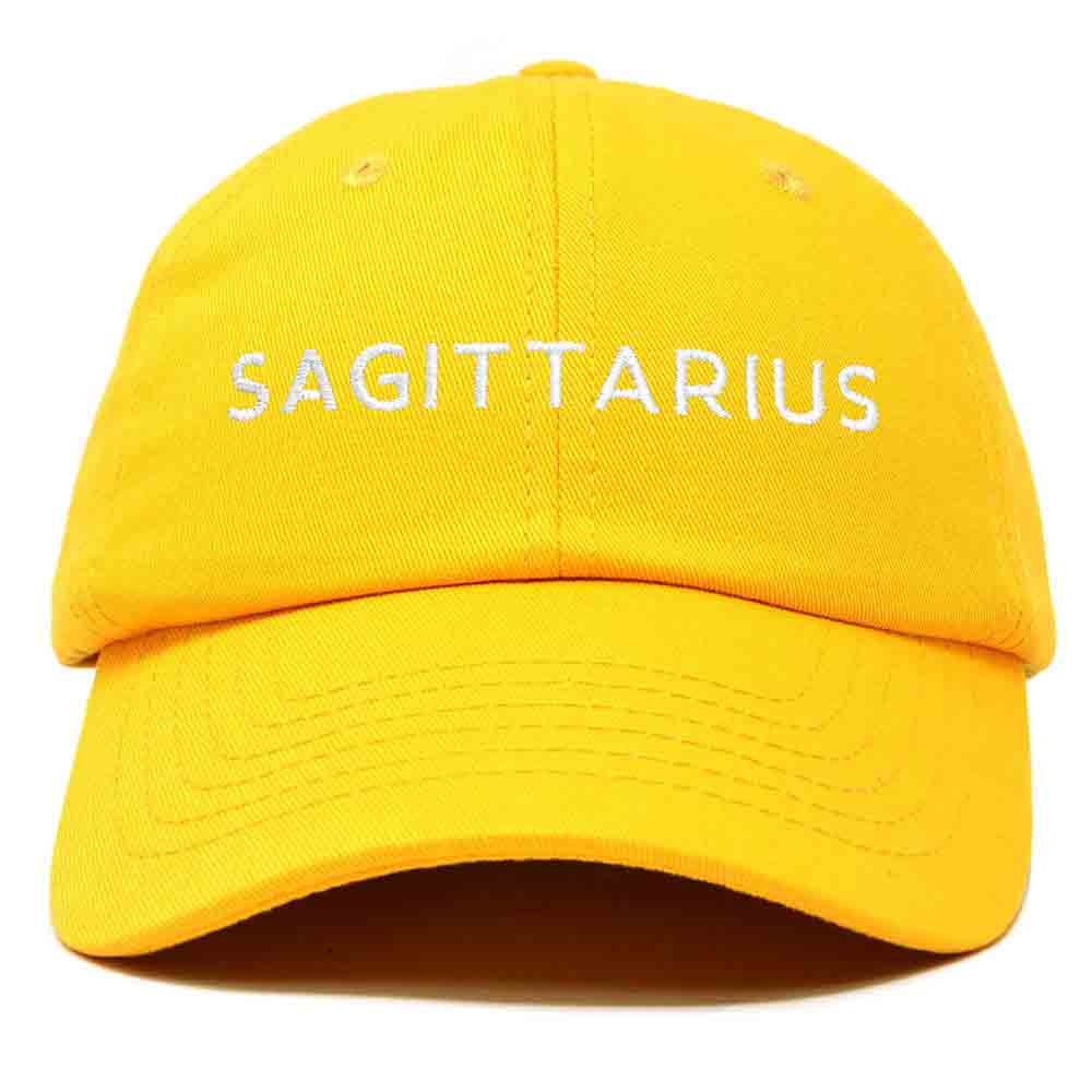 Dalix Sagittarius Dad Hat Embroidered Zodiac Astrology Cotton Baseball Cap in Royal Blue