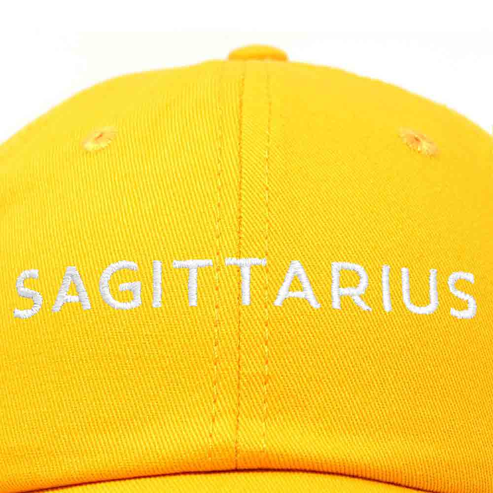 Dalix Sagittarius Dad Hat Embroidered Zodiac Astrology Cotton Baseball Cap in Teal