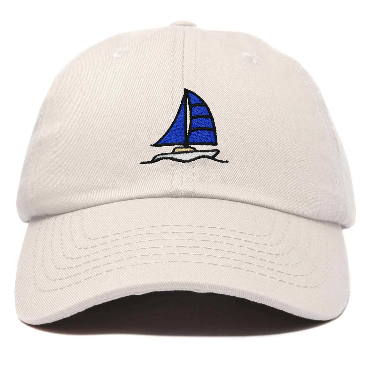 Dalix Sailboat Hat Embroidered Cotton Baseball Dad Cap Men in Kelly Green