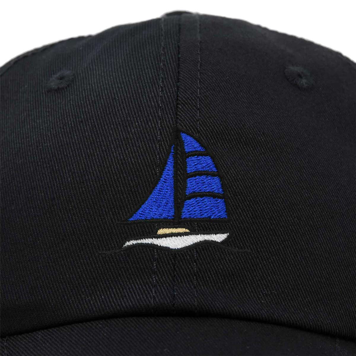 Dalix Sailboat Hat Embroidered Cotton Baseball Dad Cap Men in Black