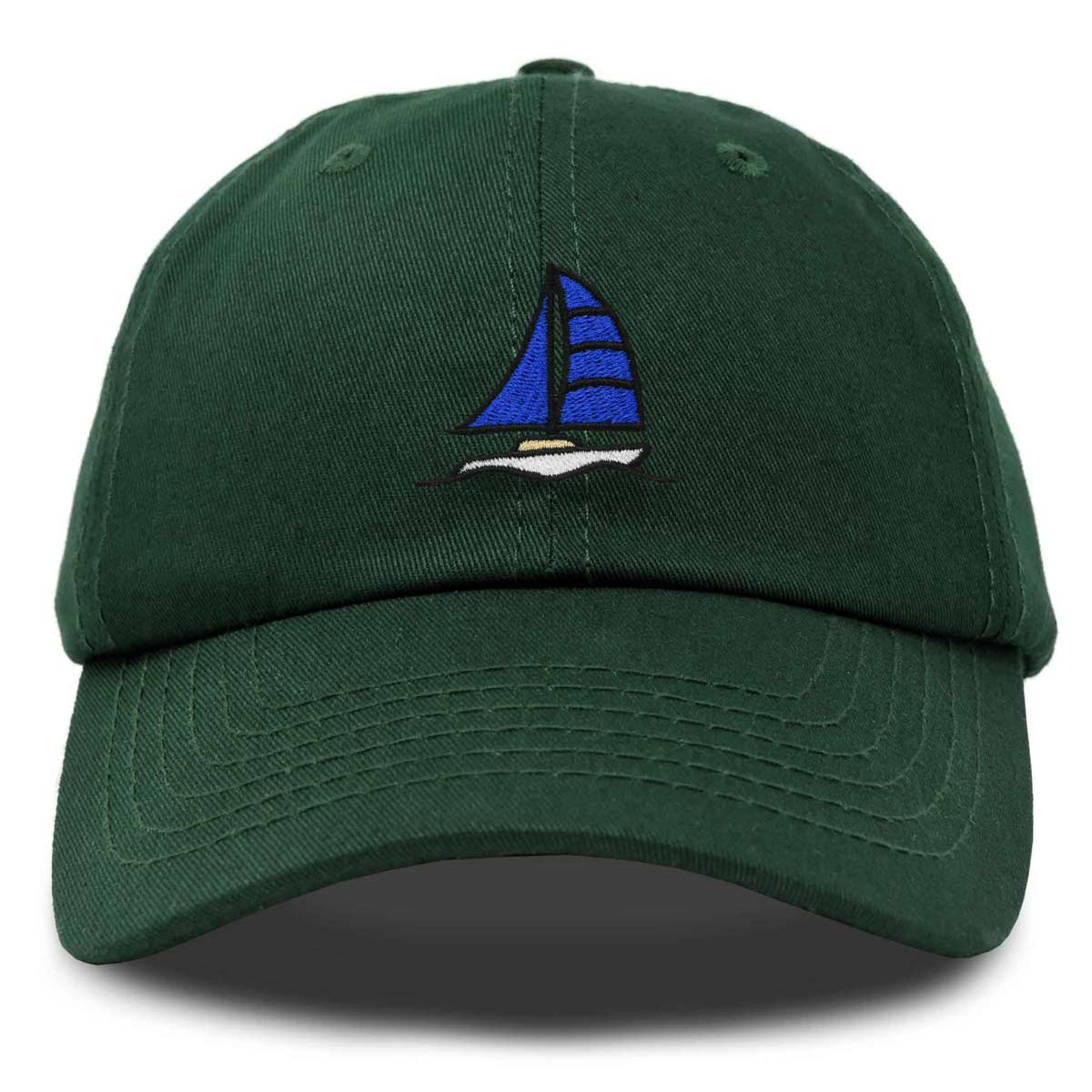 Dalix Sailboat Hat Embroidered Cotton Baseball Dad Cap Men in Yellow