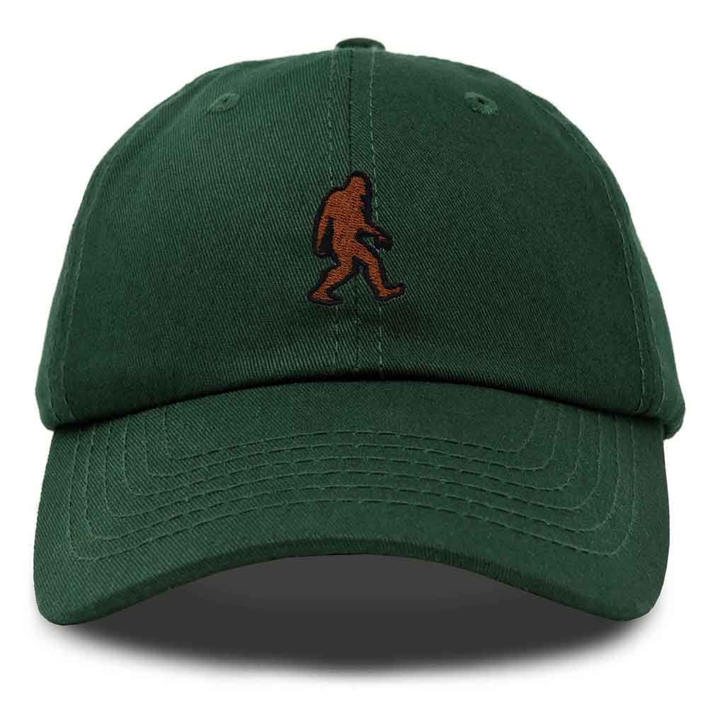 Dalix Sasquatch Embroidered Cap Cotton Baseball Summer Cool Dad Hat Mens in Dark Green