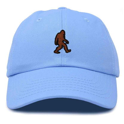 Dalix Sasquatch Embroidered Cap Cotton Baseball Summer Cool Dad Hat Mens in Light Blue