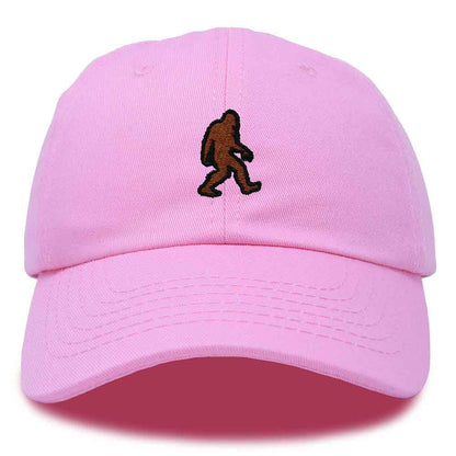 Dalix Sasquatch Embroidered Cap Cotton Baseball Summer Cool Dad Hat Mens in Light Pink