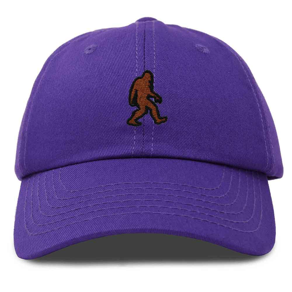 Dalix Sasquatch Embroidered Cap Cotton Baseball Summer Cool Dad Hat Mens in Purple