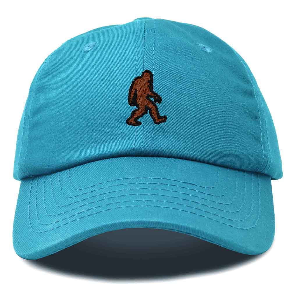 Dalix Sasquatch Embroidered Cap Cotton Baseball Summer Cool Dad Hat Mens in Teal