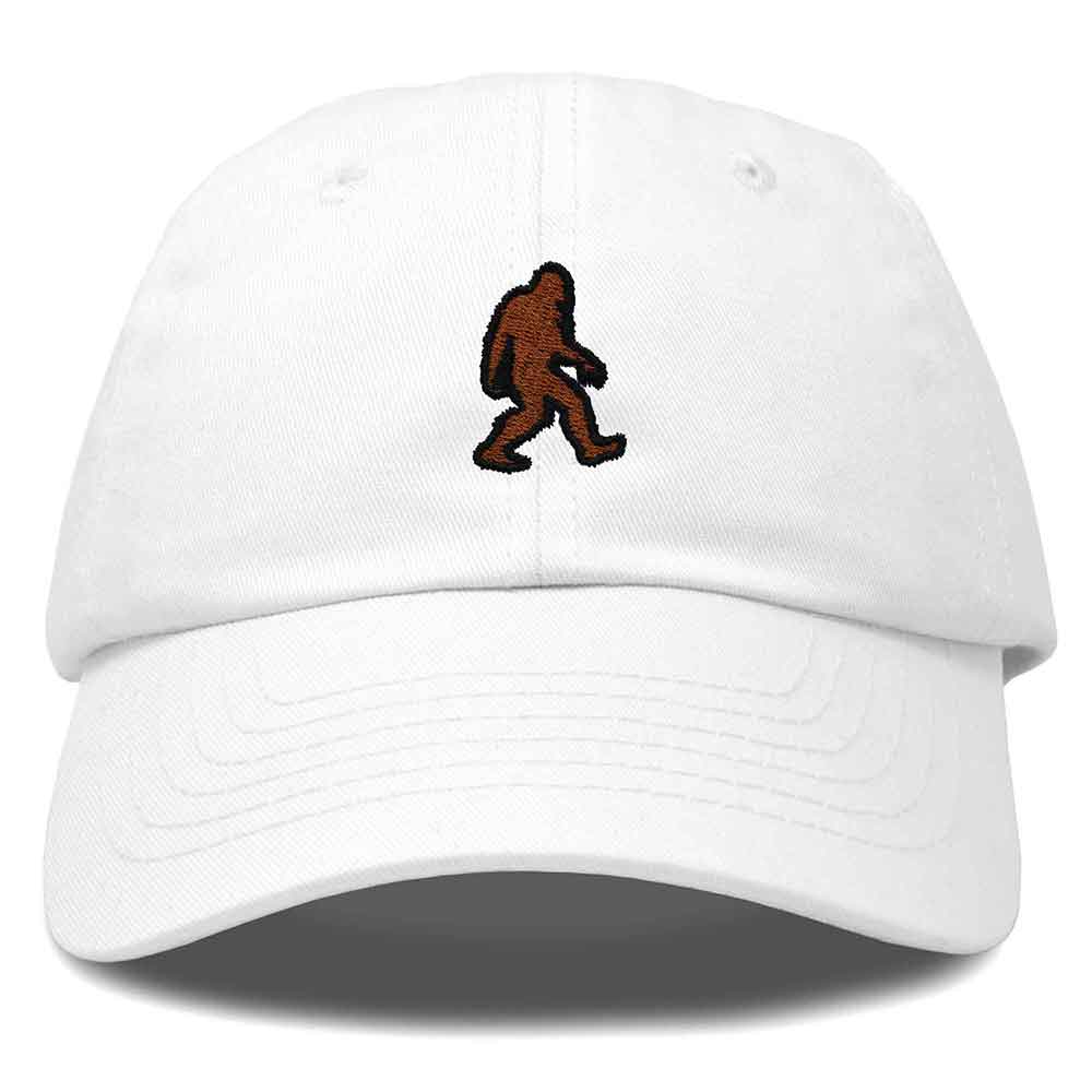 Dalix Sasquatch Embroidered Cap Cotton Baseball Summer Cool Dad Hat Mens in White