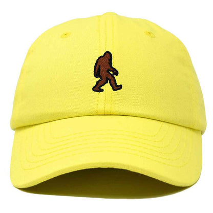 Dalix Sasquatch Embroidered Cap Cotton Baseball Summer Cool Dad Hat Mens in Yellow