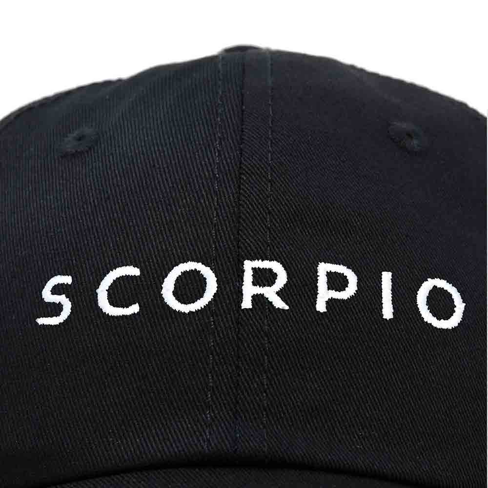 Dalix Scorpio Dad Hat Embroidered Zodiac Astrology Cotton Baseball Cap in Black