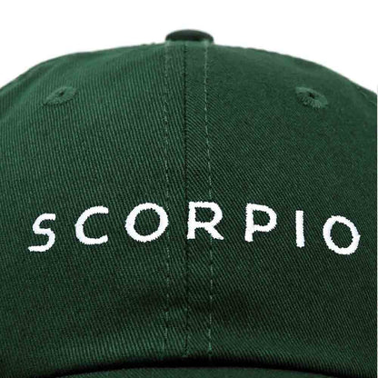Dalix Scorpio Dad Hat Embroidered Zodiac Astrology Cotton Baseball Cap in Navy Blue