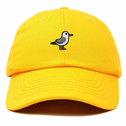 Dalix Seagull Embroidered Cap Cotton Baseball Hat Bird Womens in Gold