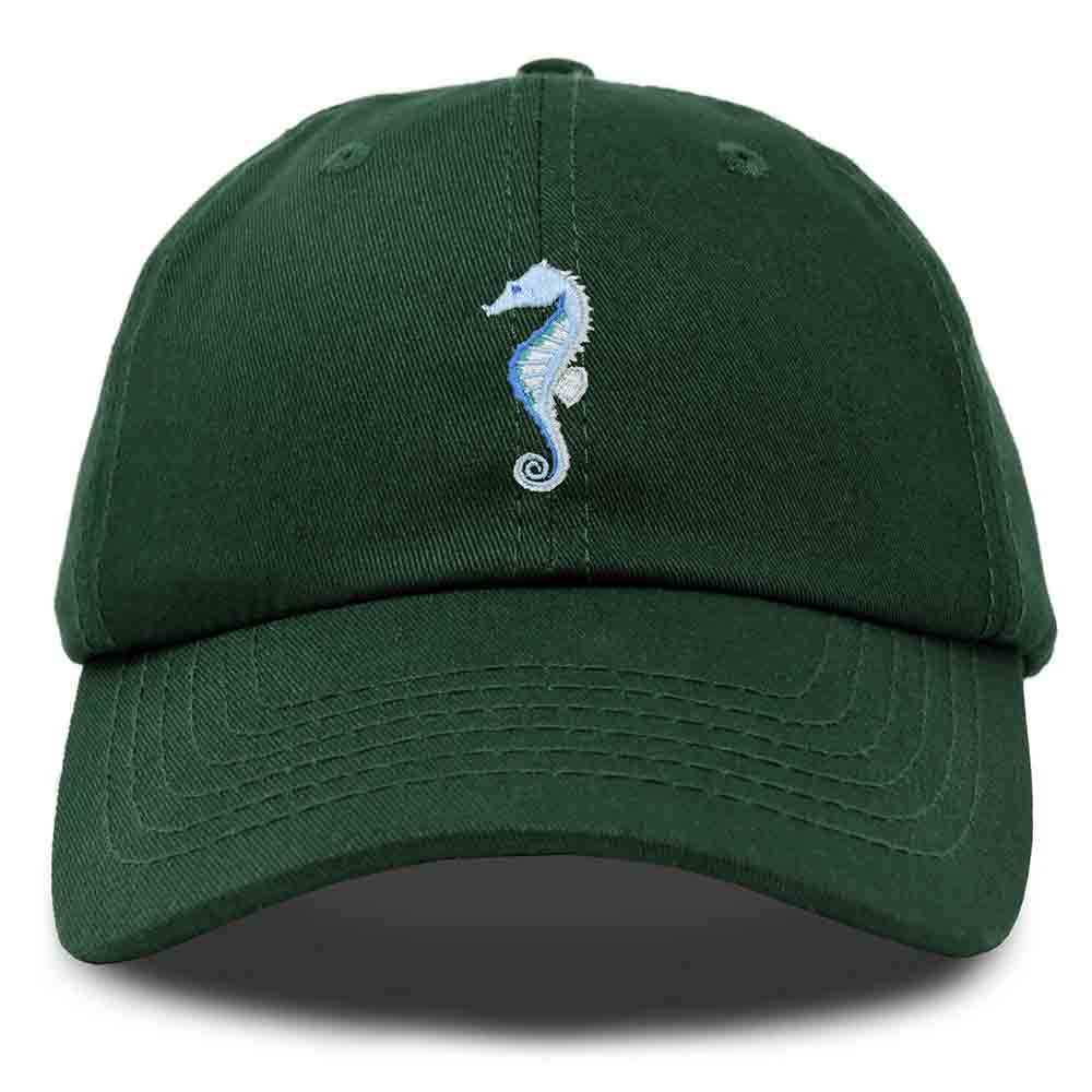 Dalix Seahorse Embroidered Dad Cap Cotton Baseball Hat Women in Yellow