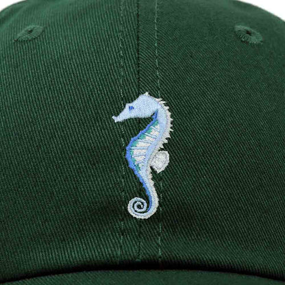 Dalix Seahorse Embroidered Dad Cap Cotton Baseball Hat Women in Navy Blue