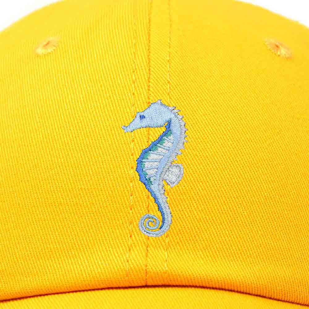 Dalix Seahorse Embroidered Dad Cap Cotton Baseball Hat Women in Teal
