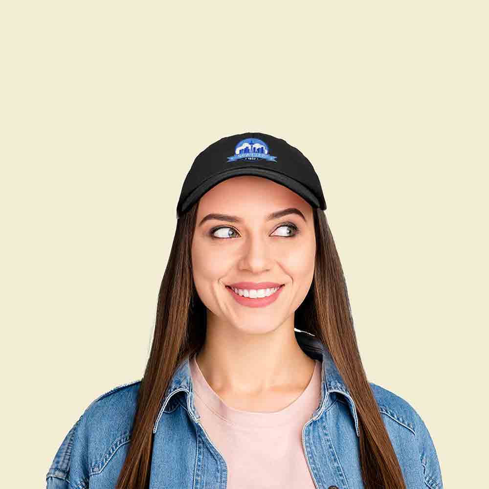 Dalix Seattle Embroidered Dad Hat Cotton Baseball Cap Women in Gold