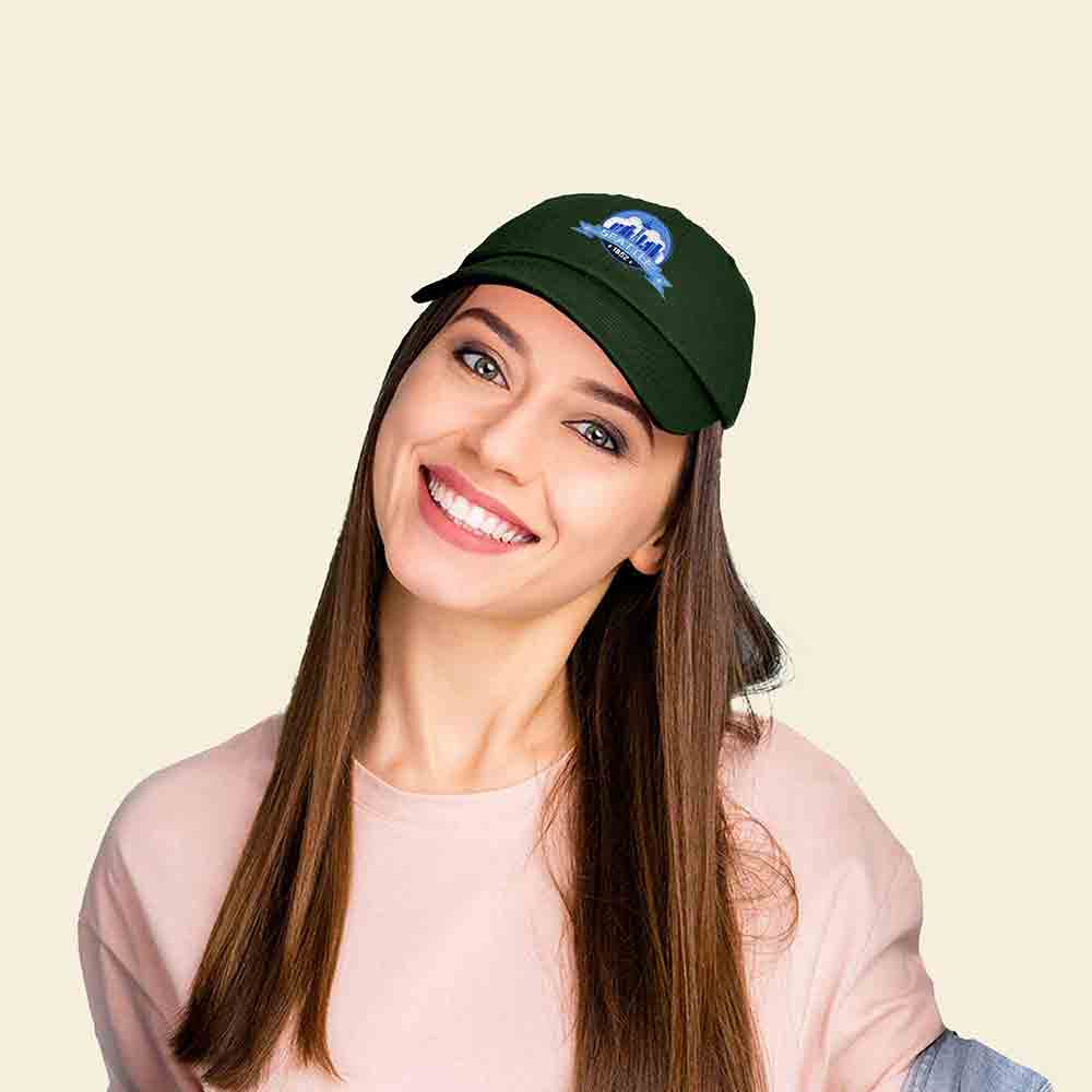 Dalix Seattle Embroidered Dad Hat Cotton Baseball Cap Women in Olive