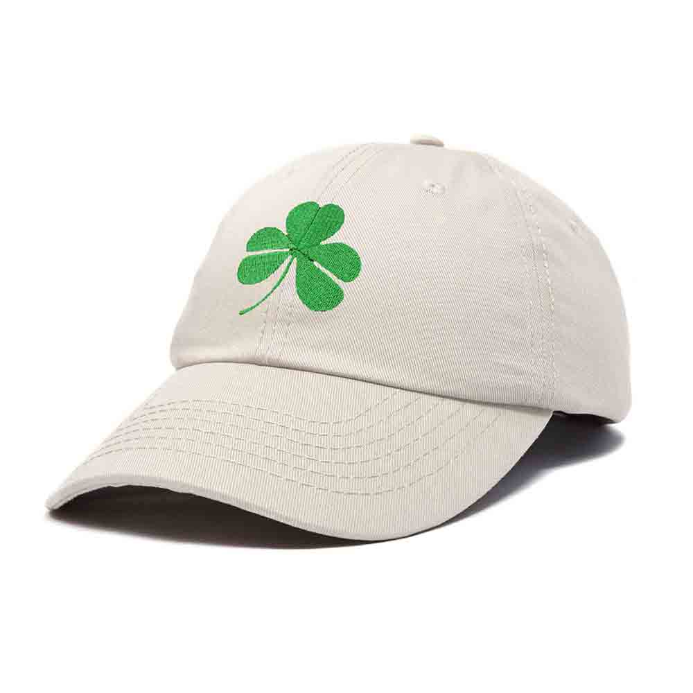 Dalix Shamrock Embroidered Dad Hat Cotton Baseball Cap Women in Light Pink