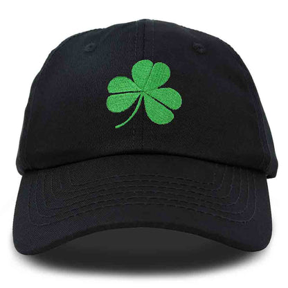 Dalix Shamrock Embroidered Dad Hat Cotton Baseball Cap Women in Beige