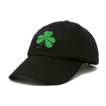 Dalix Shamrock Embroidered Dad Hat Cotton Baseball Cap Women in Gray