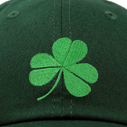 Dalix Shamrock Embroidered Dad Hat Cotton Baseball Cap Women in Navy Blue