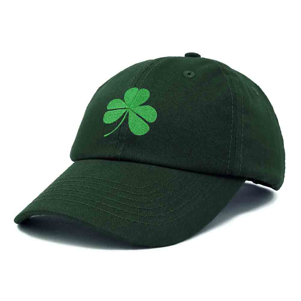 Dalix Shamrock Embroidered Dad Hat Cotton Baseball Cap Women in Purple