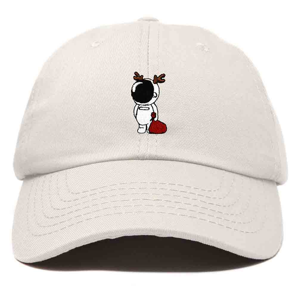 Dalix Christmas Space Rudolph Astronaut Dad Hat Embroidered Baseball Cap Womens in Kelly Green