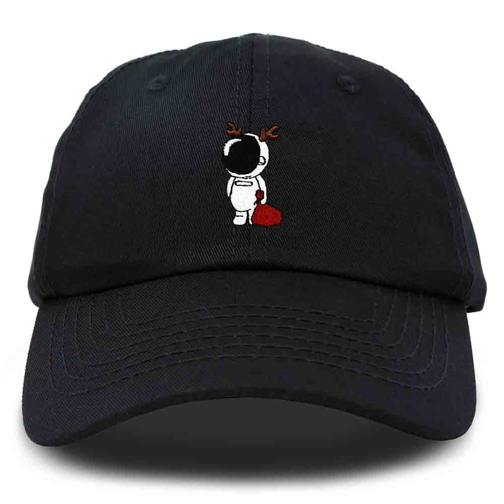 Dalix Christmas Space Rudolph Astronaut Dad Hat Embroidered Baseball Cap Womens in Beige