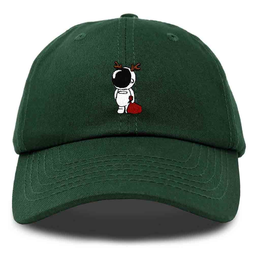 Dalix Christmas Space Rudolph Astronaut Dad Hat Embroidered Baseball Cap Womens in Yellow