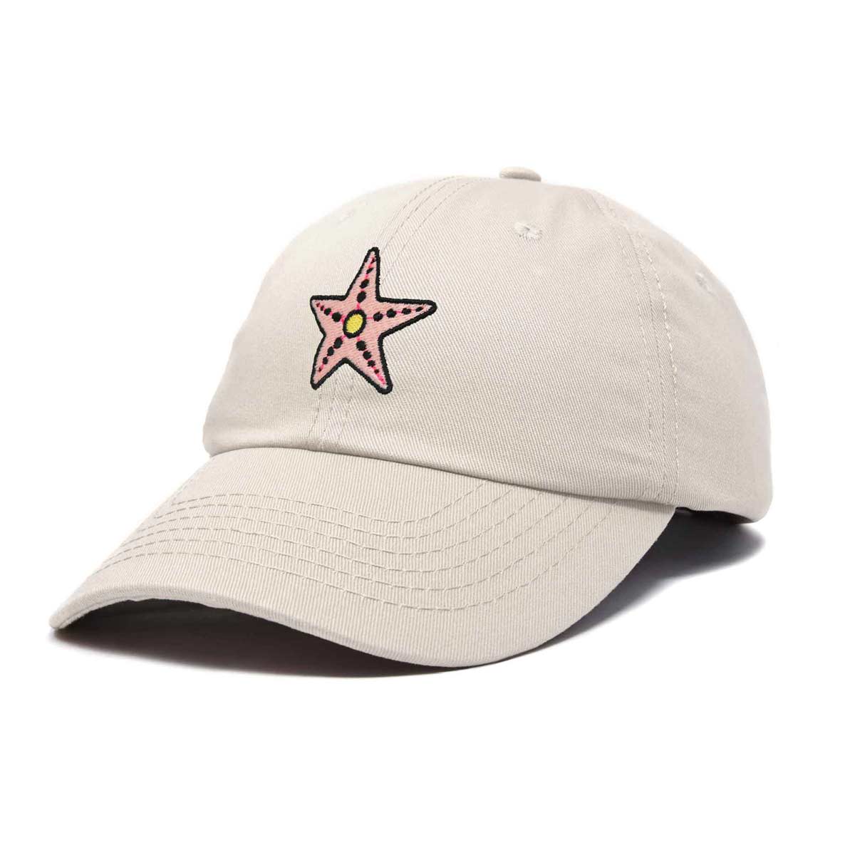 Dalix Starfish Cotton Dad Cap Embroidered Baseball Hat in Light Blue