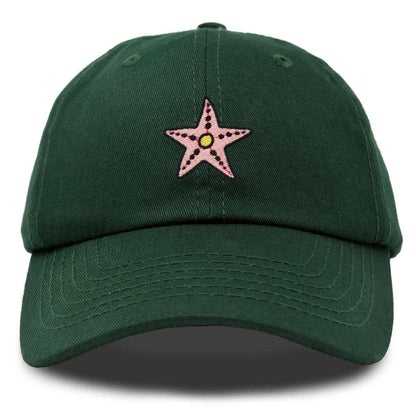 Dalix Starfish Cotton Dad Cap Embroidered Baseball Hat in Yellow