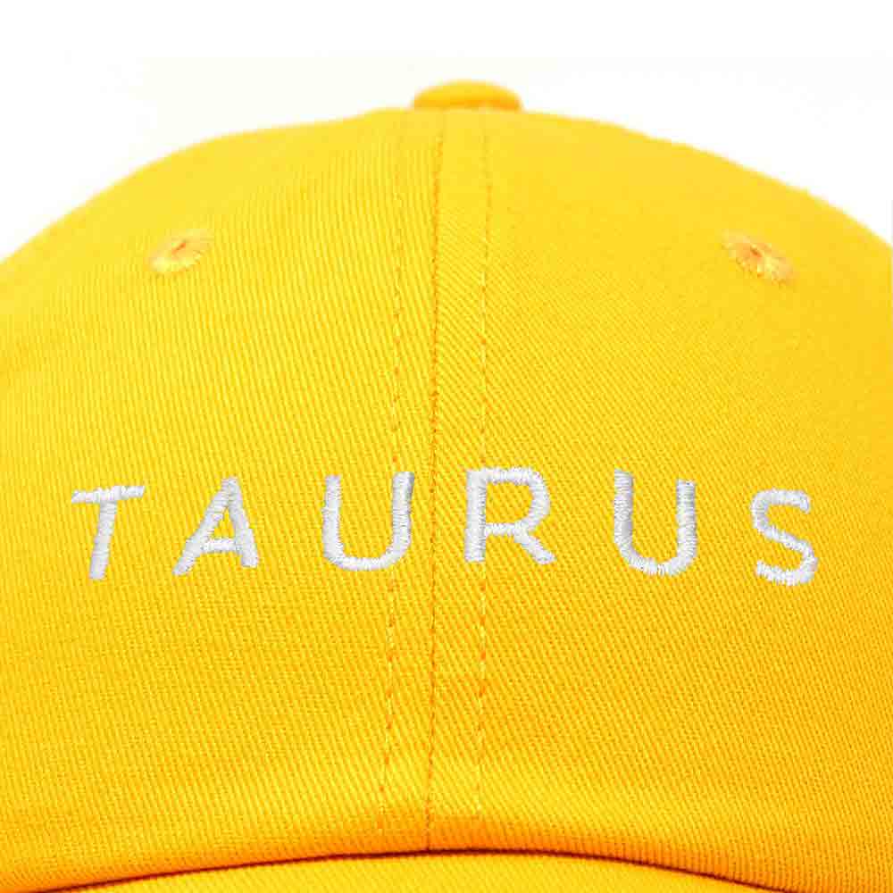 Dalix Taurus Dad Hat Embroidered Zodiac Astrology Cotton Baseball Cap in Teal
