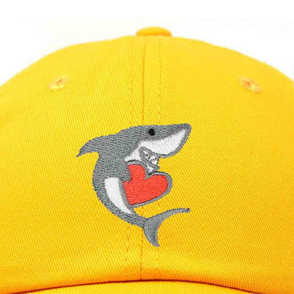Dalix Huggy Shark Embroidered Dad Cap Cotton Baseball Hat Women in Teal