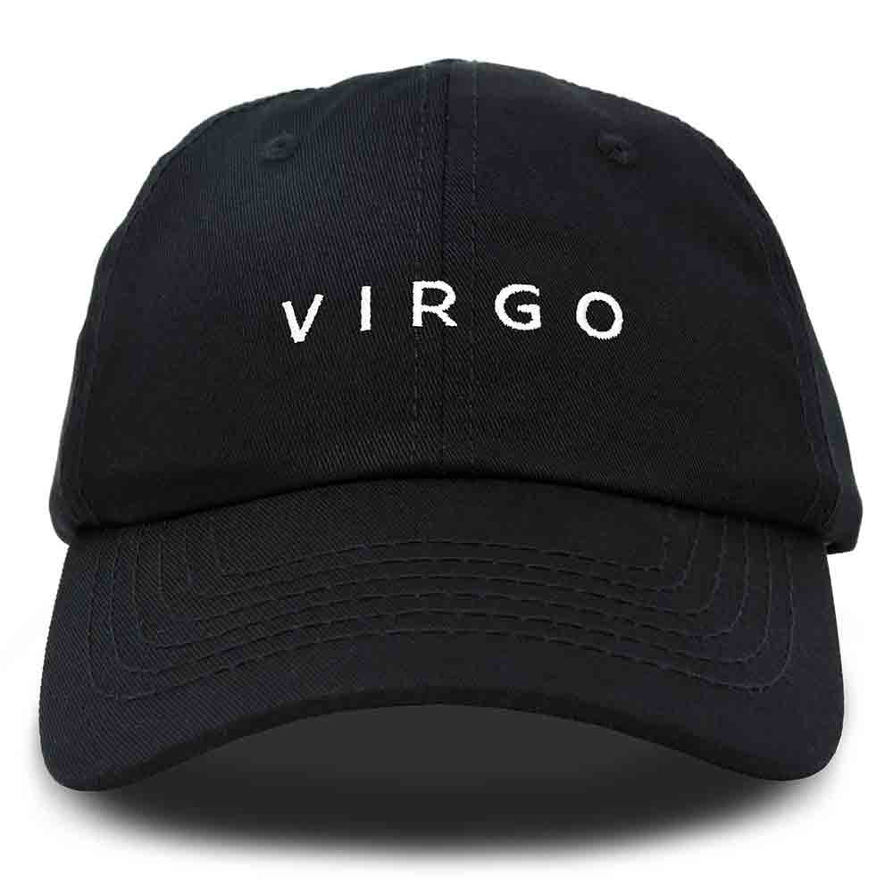 Dalix Virgo Dad Hat Embroidered Zodiac Astrology Cotton Baseball Cap in Beige