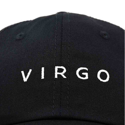 Dalix Virgo Dad Hat Embroidered Zodiac Astrology Cotton Baseball Cap in Black