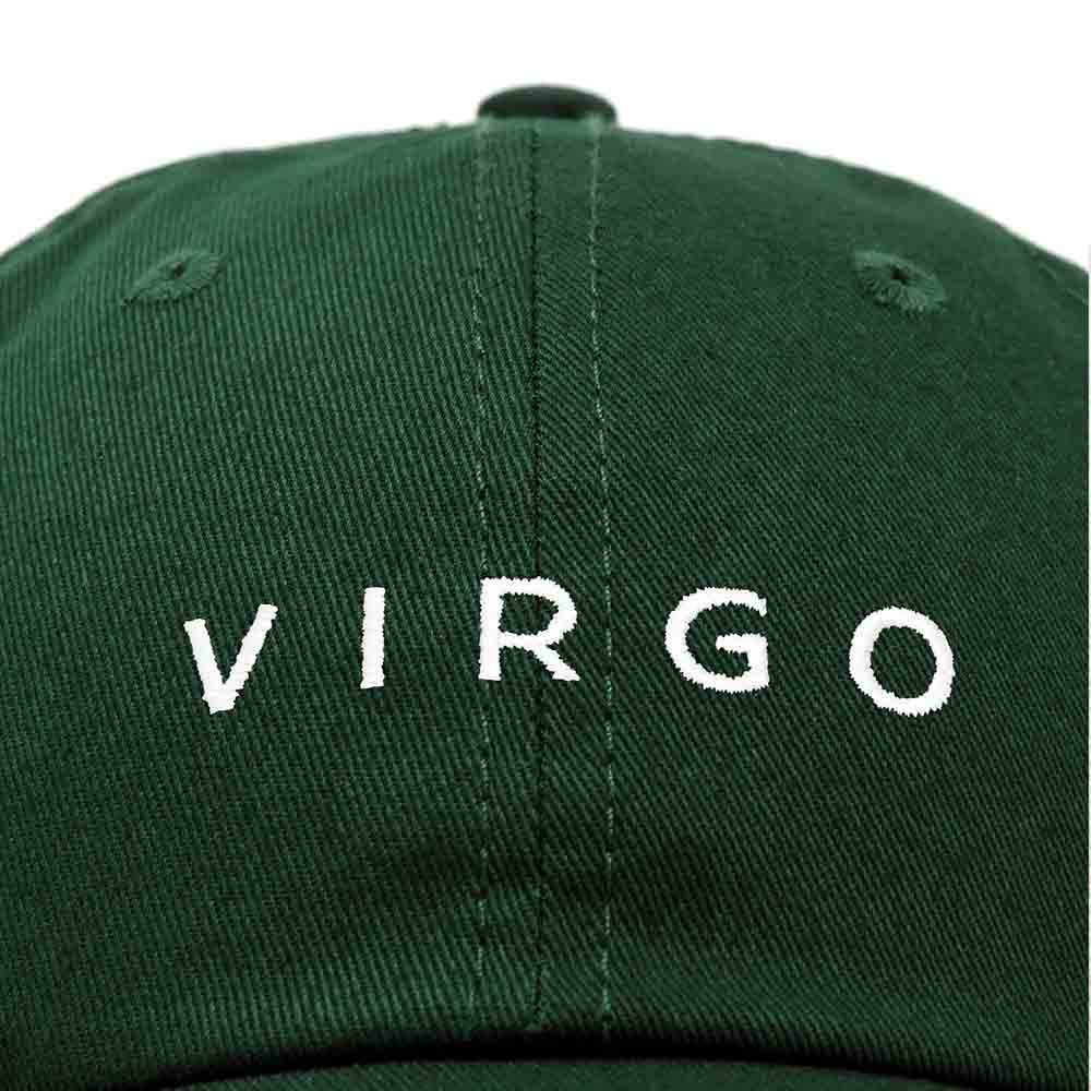Dalix Virgo Dad Hat Embroidered Zodiac Astrology Cotton Baseball Cap in Navy Blue