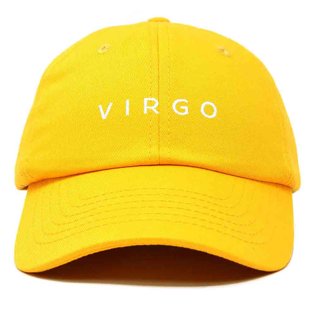 Dalix Virgo Dad Hat Embroidered Zodiac Astrology Cotton Baseball Cap in Royal Blue