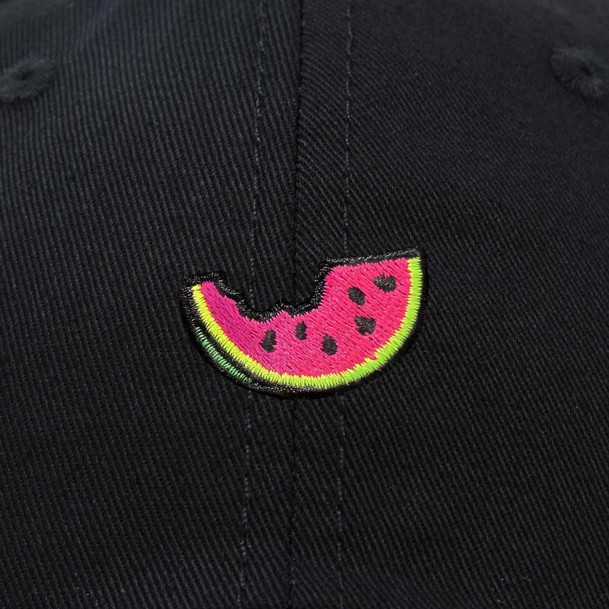 Dalix Watermelon Embroidered Dad Cap Cotton Baseball Hat Women in Black