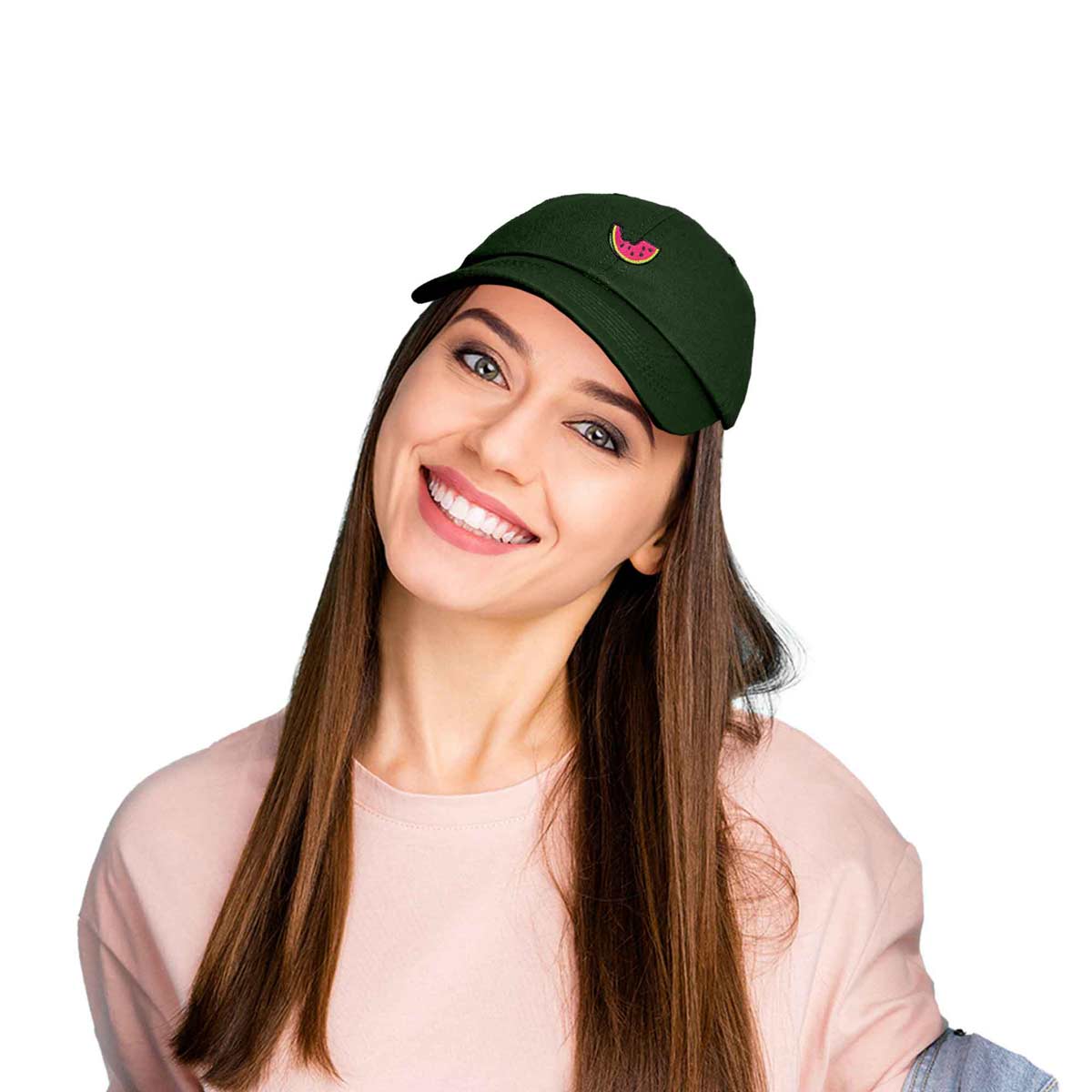 Dalix Watermelon Embroidered Dad Cap Cotton Baseball Hat Women in Purple