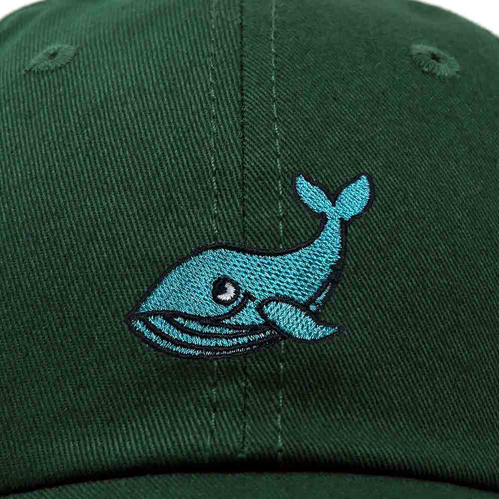 Dalix Whale Embroidered Dad Hat Cotton Baseball Cap Women in Navy Blue