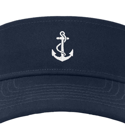 Dalix Anchor Embroidered Hat Adjustable Cotton Men Women Classic in Navy Blue