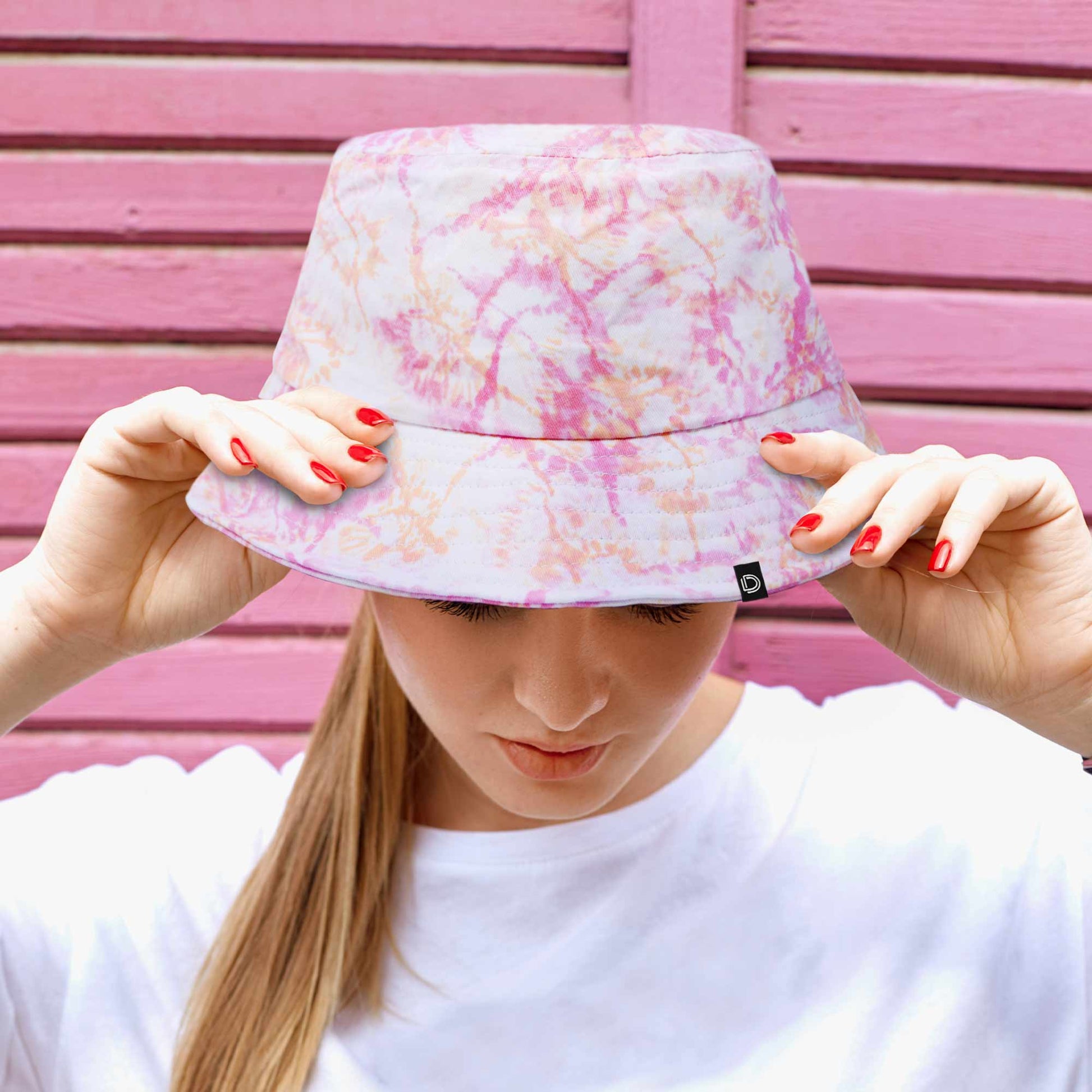 Dalix Tie Dye Bucket Hat | unisex Bucket Hat Tie Dye Pink / X-Large