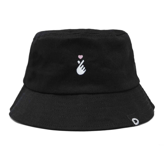 DALIX Snap Heart Embroidered Bucket Hat