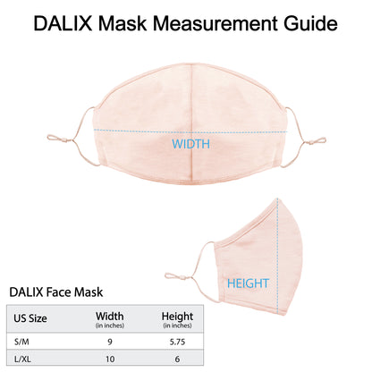 Dalix Skin Tone Cloth Face Mask 3 Layer Filter Pocket Nose Piece
